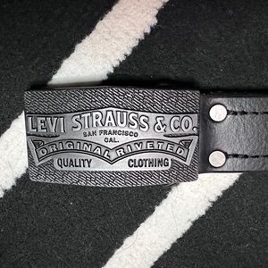 Levi’s Black Leather Belt with Buckle